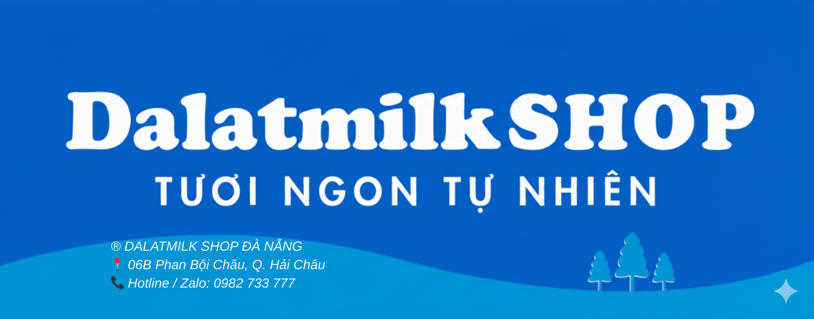 Dalatmilk Shop banner with fresh milk and yogurt products