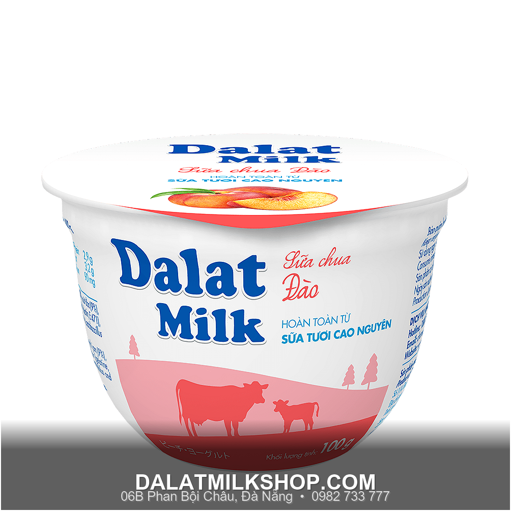 Sữa chua ăn Dalatmilk vị đào 100g