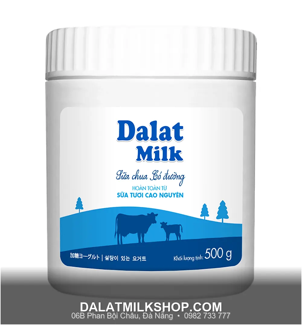 Sữa chua ăn Dalatmilk vị tự nhiên 500g