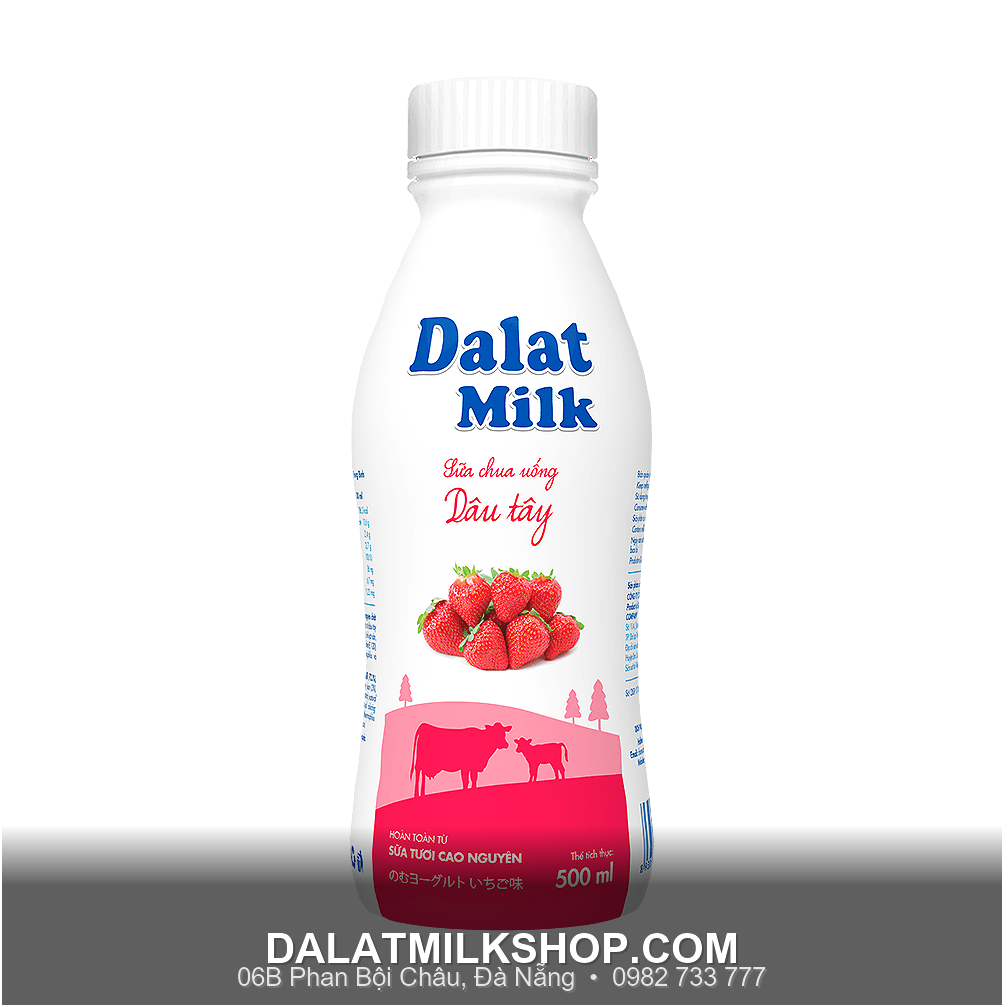 Sữa chua uống Dalatmilk dâu tây 500ml