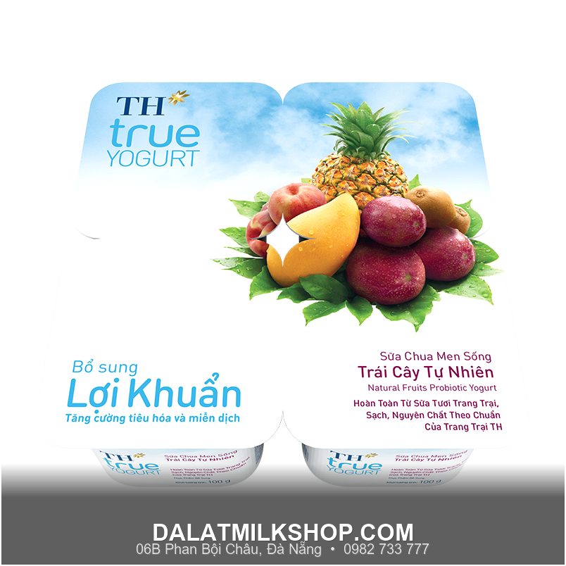 Sữa chua men sống TH trái cây tự nhiên 100g