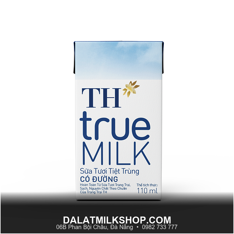 Sữa tiệt trùng TH True Milk có đường 110ml