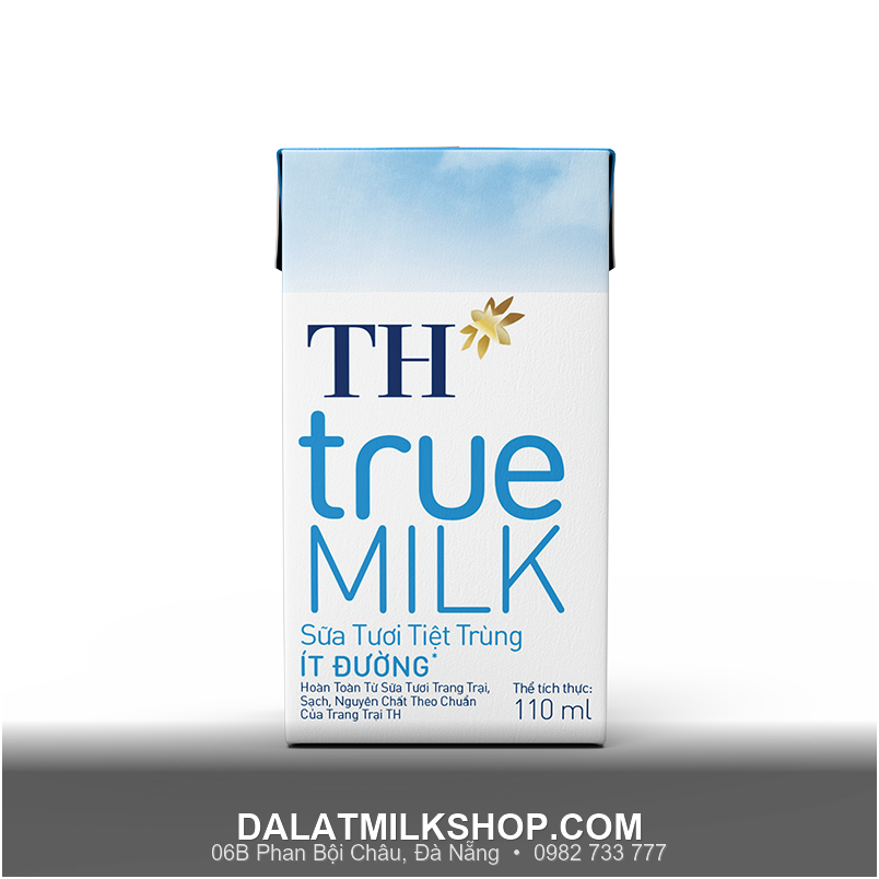 Sữa tiệt trùng TH True Milk ít đường 110ml