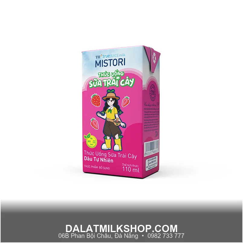 Sữa trái cây TH True Juice Milk vị dâu tự nhiên 110ml