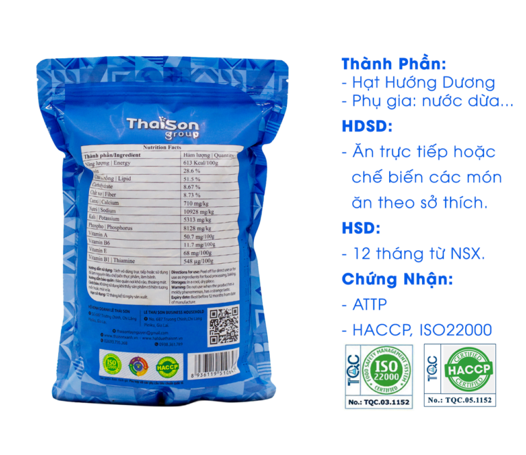 Hạt hướng dương Thái Sơn - hình ảnh sản phẩm