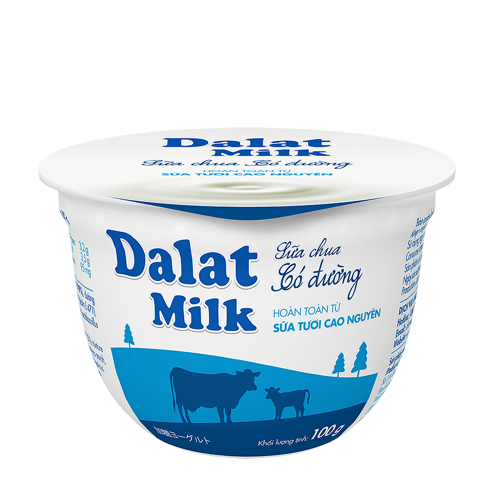 Sữa Chua Ăn Dalatmilk Có Đường 100g