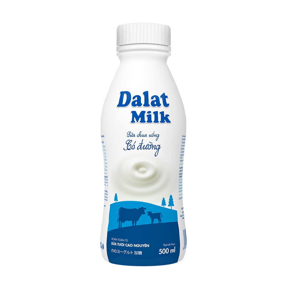 Sữa Chua Uống Dalatmilk Có Đường 500ml