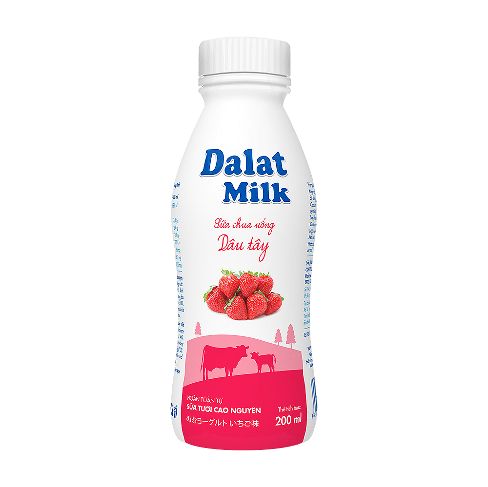 Sữa Chua Uống Dalatmilk Dâu Tây 200ml