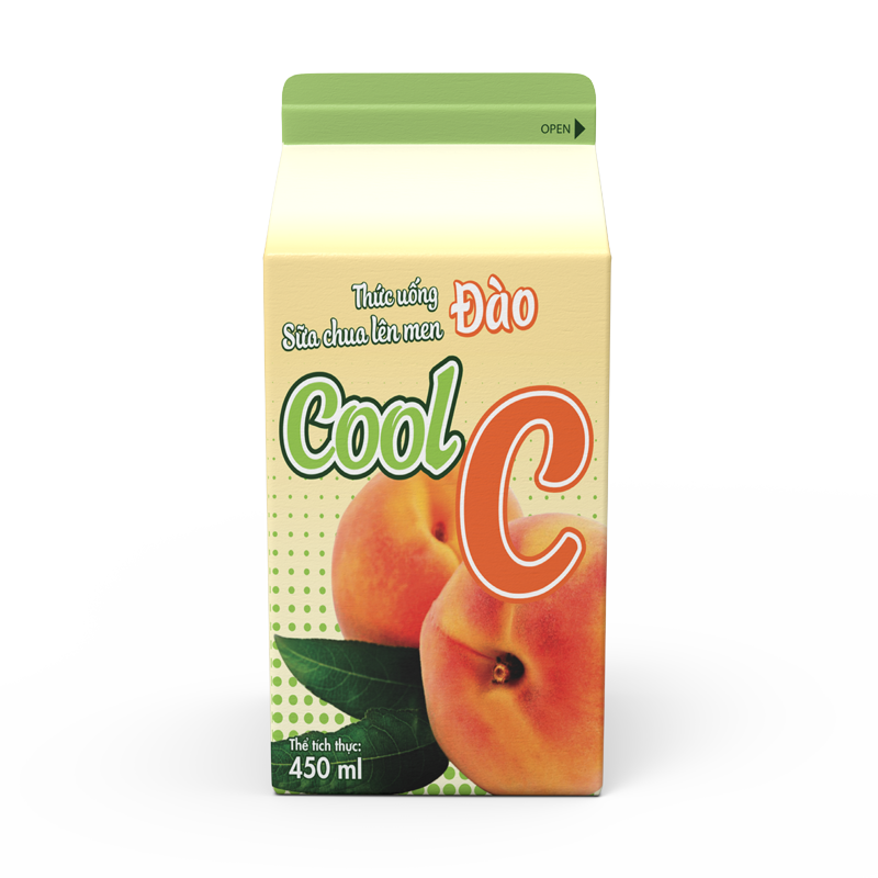 Thức Uống Sữa Chua Lên Men Đào Cool C 450ml