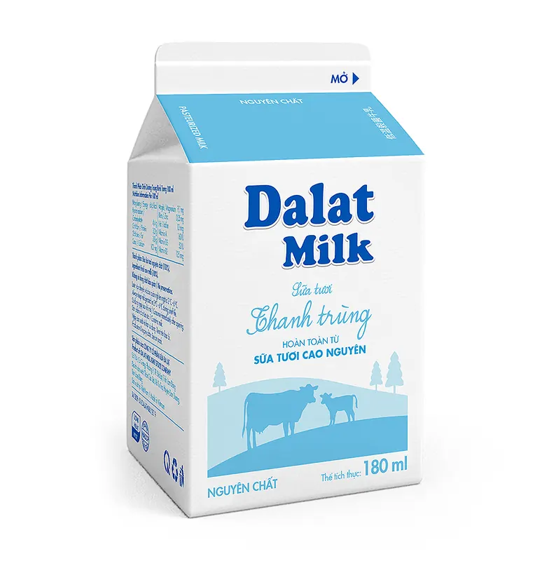 Sữa Tươi Thanh Trùng Nguyên Chất Đà Lạt Milk (Dalatmilk) 180ml | Đà Nẵng