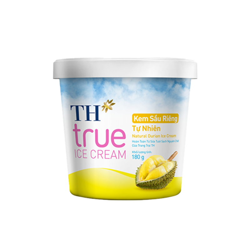 Kem hộp sầu riêng tự nhiên 180g TH True Ice Cream