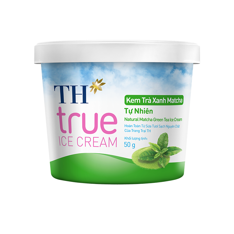 Kem hộp trà xanh matcha tự nhiên 50g TH True Ice Cream