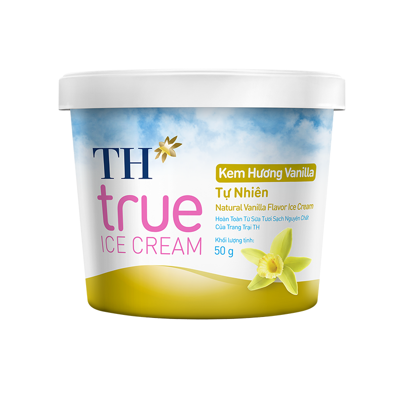 Kem hộp hương vanilla tự nhiên 50g TH True Ice Cream