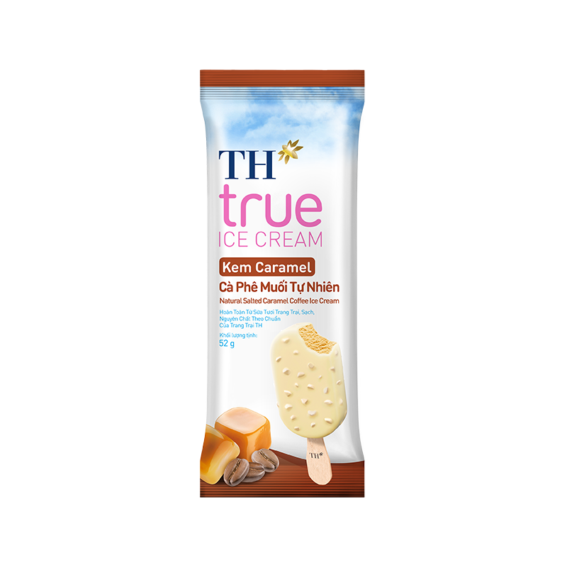 Kem que caramel cà phê muối tự nhiên TH True Ice Cream
