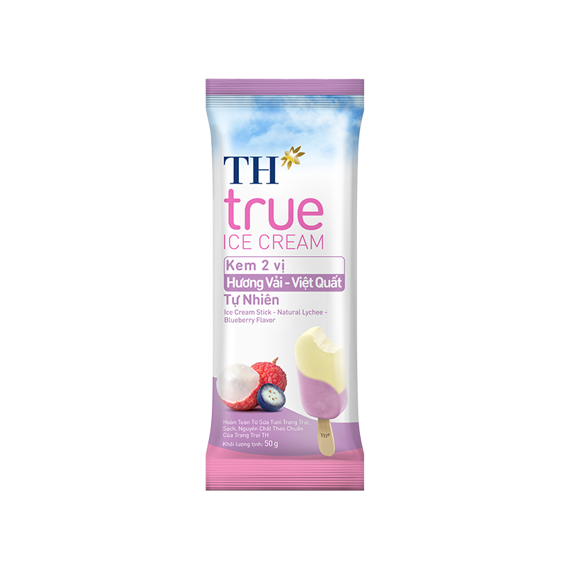 Kem que hương vải việt quất tự nhiên TH True Ice Cream