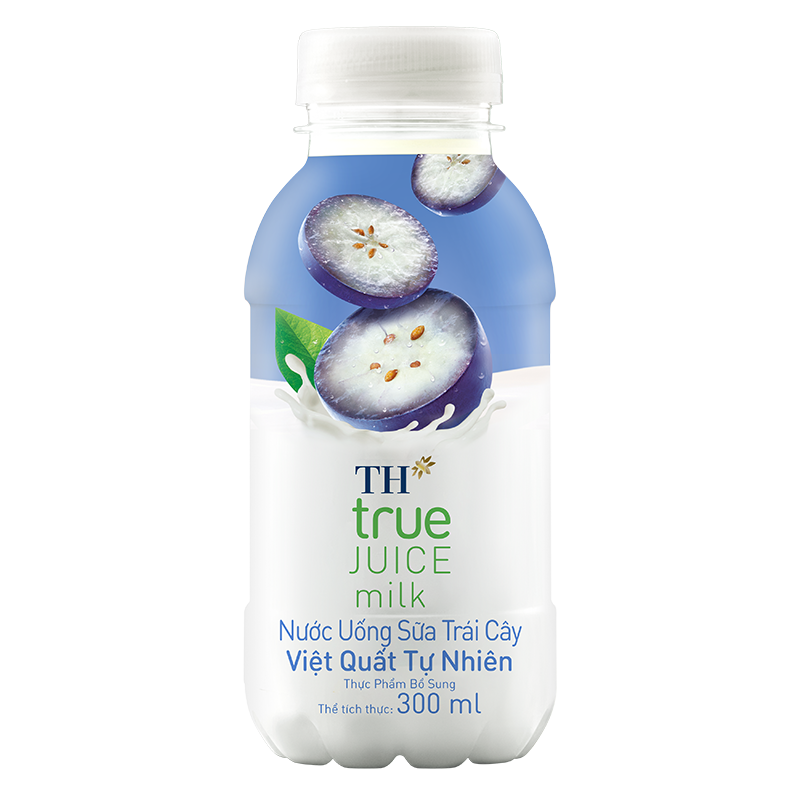 Chai nước uống sữa trái cây việt quất tự nhiên TH true JUICE milk