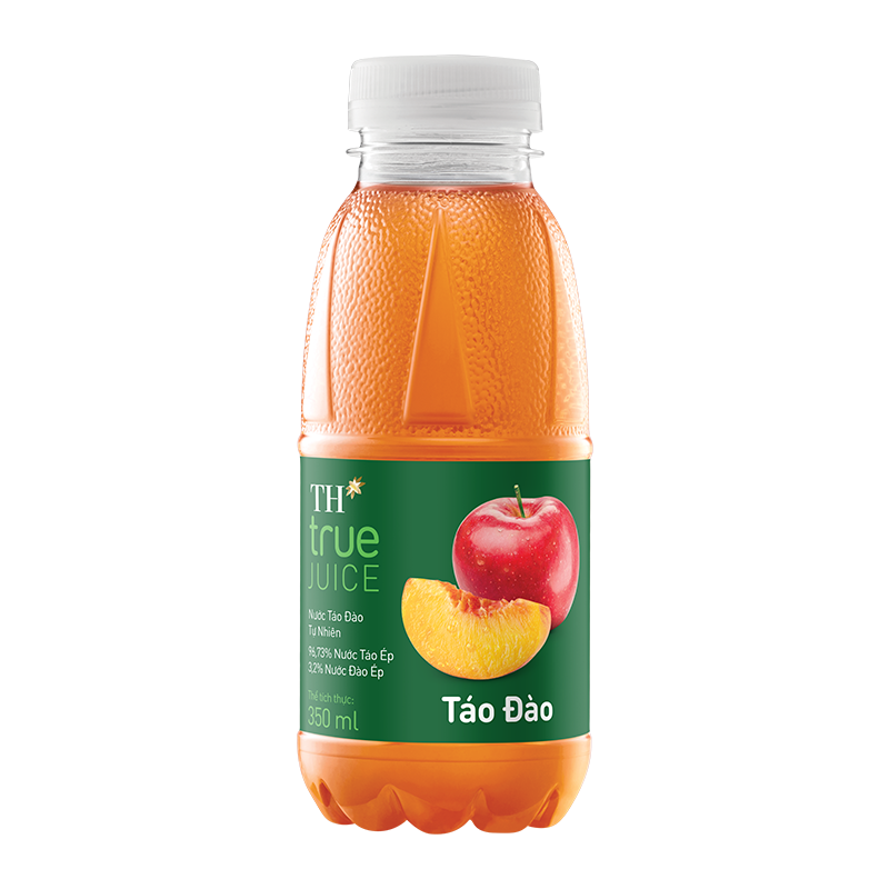 Chai nước trái cây táo đào tự nhiên TH true JUICE