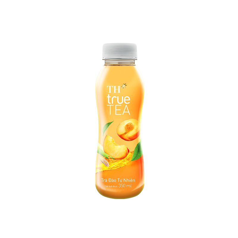 Chai trà đào tự nhiên TH true TEA