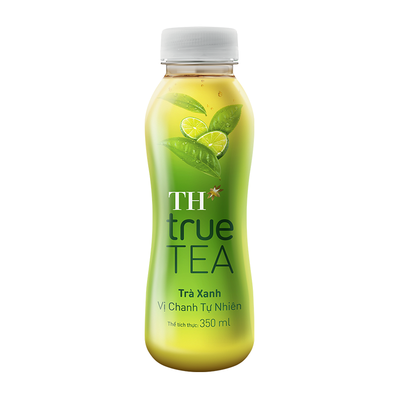 Chai trà xanh tự nhiên TH true TEA