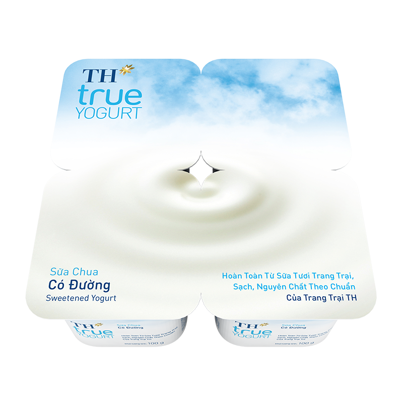 Hộp sữa chua ăn có đường 100g TH true YOGURT