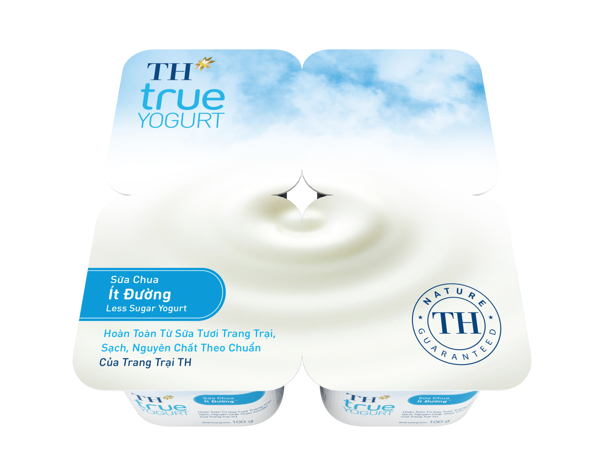 Hộp sữa chua ăn ít đường 100g TH true YOGURT