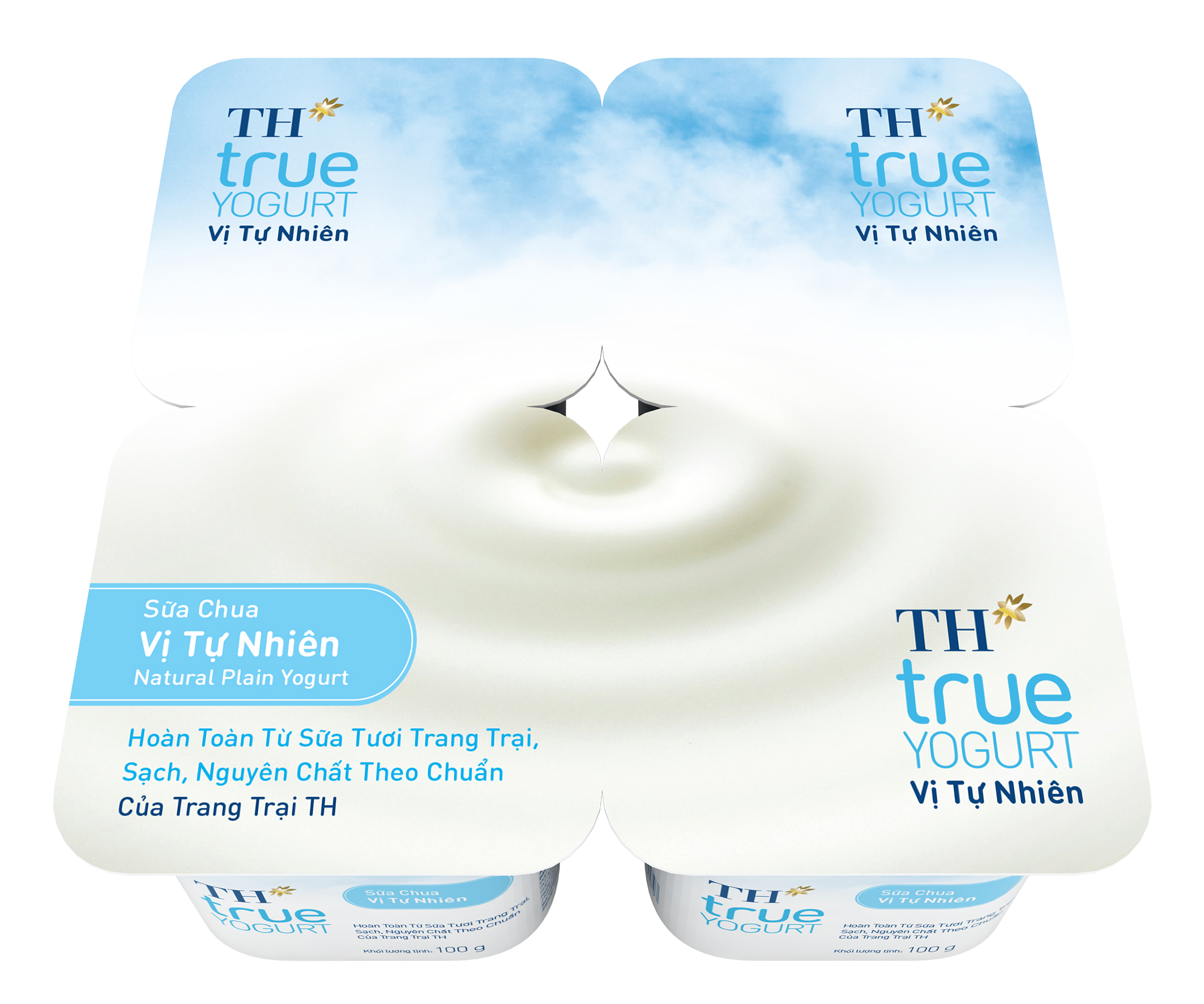 Hộp sữa chua ăn vị tự nhiên 100g TH true YOGURT