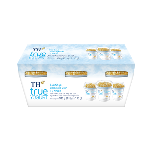 Hộp sữa chua cốm nếp giòn tự nhiên 110g TH true YOGURT