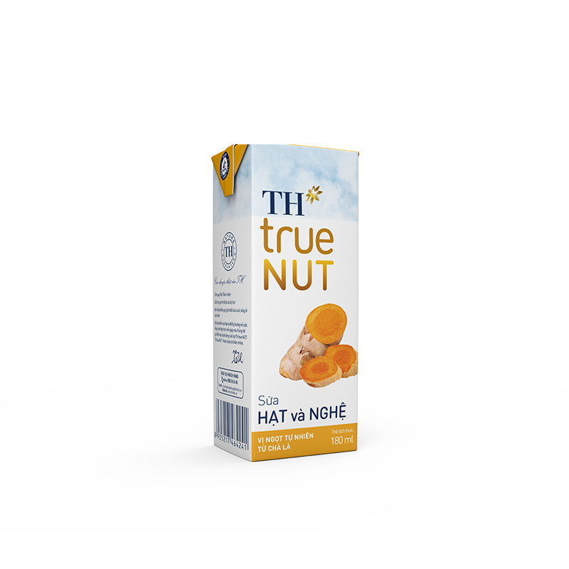 Hộp sữa hạt và nghệ 180ml TH true NUT