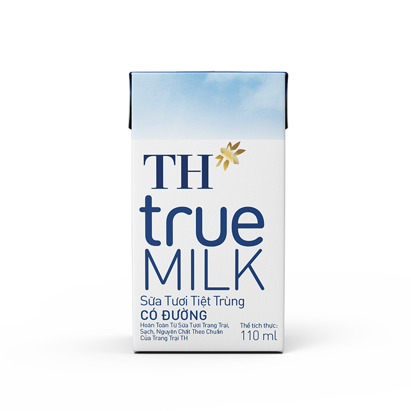 Hộp sữa tươi tiệt trùng có đường 110ml TH True Milk