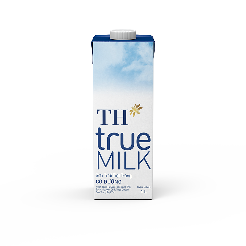 Hộp sữa tươi tiệt trùng có đường 1L TH True Milk
