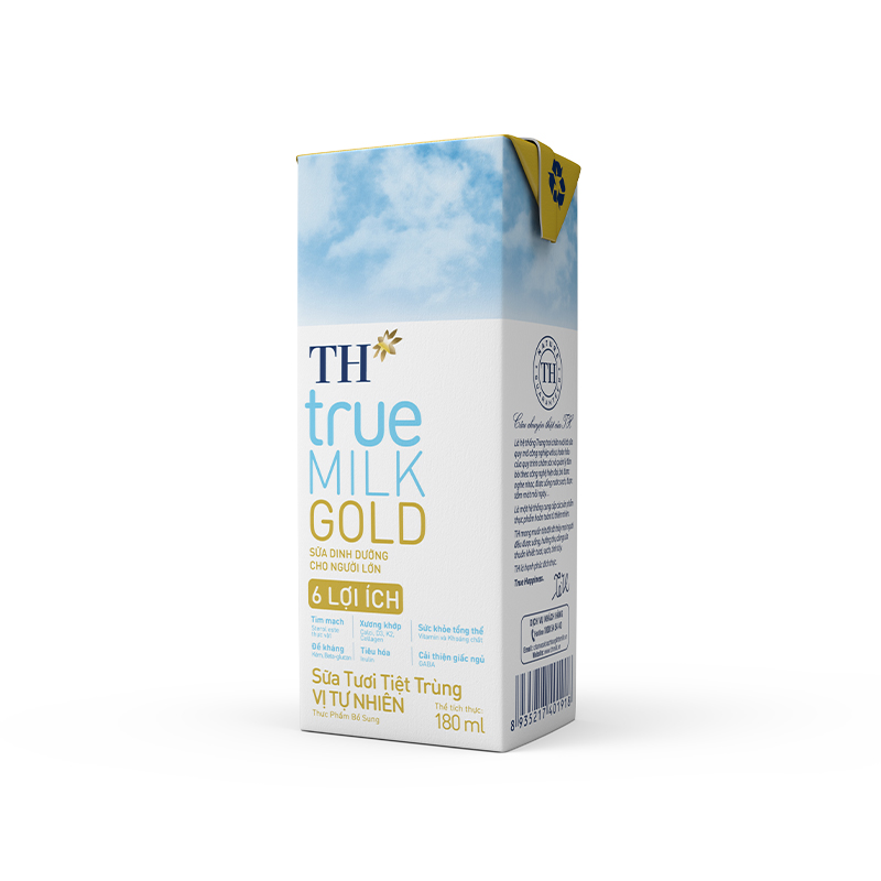 Hộp sữa tươi tiệt trùng TH true MILK GOLD 180ml
