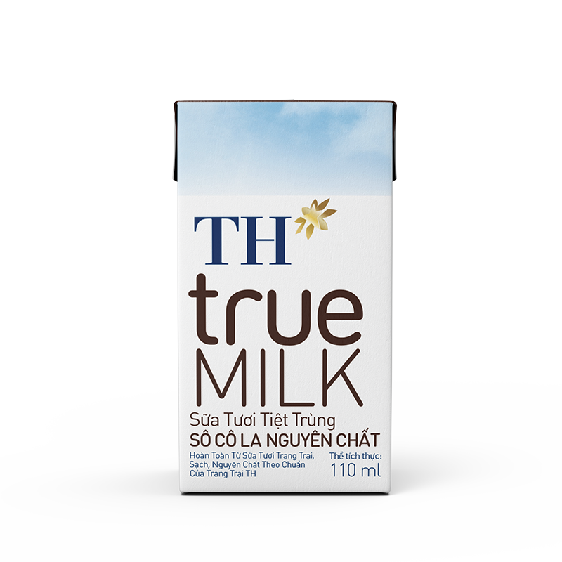 Hộp sữa tươi tiệt trùng sô cô la nguyên chất 110ml TH True Milk