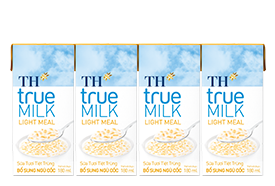 Hộp sữa tươi bổ sung ngũ cốc TH true MILK LIGHT MEAL 180ml